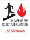 6” x 8” In Case Of Fire Elevator Braille Signage