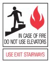 8" x 10" In Case Of Fire Elevator Signage