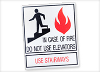 In Case of Fire Elevator Signage