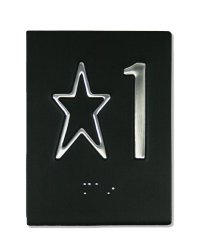 3" x 4" (1/16" radius) Elevator Jamb Braille Plates
