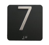 3" x 3" (1/4" radius) Elevator Jamb Braille Plates