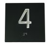 4" x 4" (1/16" radius) Elevator Jamb Braille Plates