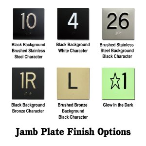 3.25" x 3.25" (1/16" radius) Elevator Jamb Braille Plates