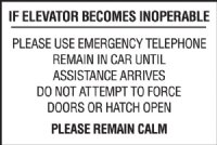 6" x 4" Elevator Maintenance Signage