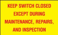 5" x 3" Elevator Maintenance Signage