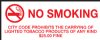 5" x 2" No Smoking Signage