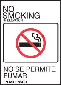 5" x 7" No Smoking Signage