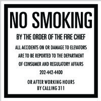 7" x 7" No Smoking Signage