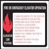 6" x 6" Quick Shipping Elevator Fire & Emergency Signage