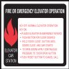 6" x 6" Elevator Fire & Emergency Signage