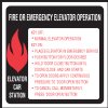 6" x 6" Elevator Fire & Emergency Signage