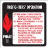 6" x 6" Elevator Fire & Emergency Signage