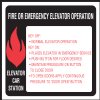 6" x 6" Quick Shipping Elevator Fire & Emergency Signage
