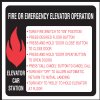 6" x 6" Elevator Fire & Emergency Signage