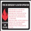 6" x 6" Elevator Fire & Emergency Signage