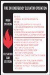 6" x 9" Elevator Fire & Emergency Signage