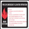 6" x 6" Quick Shipping Elevator Fire & Emergency Signage