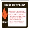 6" x 6" Quick Shipping Elevator Fire & Emergency Signage