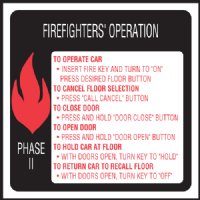 6" x 6" Quick Shipping Elevator Fire & Emergency Signage