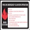 6" x 6" Quick Shipping Elevator Fire & Emergency Signage