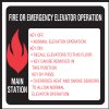 6" x 6" Elevator Fire & Emergency Signage