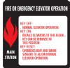 6" x 6" Elevator Fire & Emergency Signage