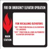 6" x 6" Elevator Fire & Emergency Signage