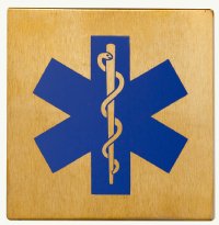 4" x4" Star of Life Signage