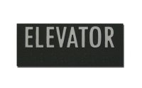 3" x 1.25" TRU-A Elevator ID Tag, 5/8" Letters